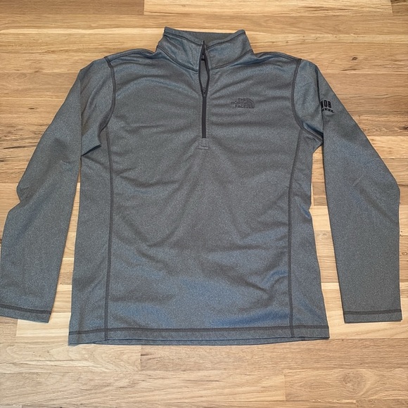 The North Face Charcoal 1/4 Zip Long Sleeve Performance Jacket Men’s L - Picture 2 of 12